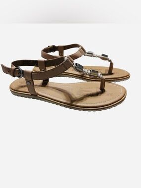 Sorel Women's NEW Ella T-Strap Ankle-High Leather Sandal Tan Sz.7 Boho Hippie